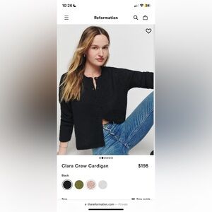 Reformation Clara Crew Cardigan